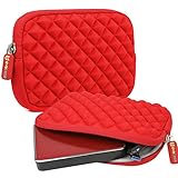 External Hard Drive Sleeve, Evecase Universal Anti-Shock Diamond Portable Neoprene Carrying Sleeve Case with Front Zipper Pocket for 2.5