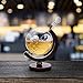 NEX Whiskey Decanter, Spirits Liquor Decoration, Etched World Globe Shape Design, Fiberboard Stand, Crafted Glass Sailing Ship, 1000ml Capacity, Father's Day Gifts