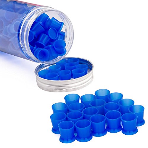Tattoo Ink Caps Cups - 130Pcs/box blue Tattoo Ink Cups With Base,Tattoo Kits,Tattoo Supplies Tattoo Ink Caps for Tattooing Tattoo Ink Cups Disposable Small Pigment Cups(#13 Medium) - Thumbnail 4