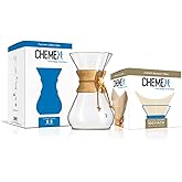 CHEMEX Bundle - 8-Cup Classic Series - 100 ct Square Filters - Exclusive Packaging