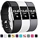GEAK Bands for Fitbit Charge 2, Adjustable Classic Wristbands for Fitbit Charge 2, Small Black White Gray