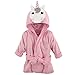 Hudson Baby Unisex Baby Cotton Animal Face Bathrobe, Unicorn, One Size