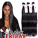 Brazilian Straight Virgin Hair Weave 3 Bundles 10A Grade 100% Unprocessed Brazilian Hair Bundles Straight Human Hair Extensions, Natural Color, 22/24/26 Inch