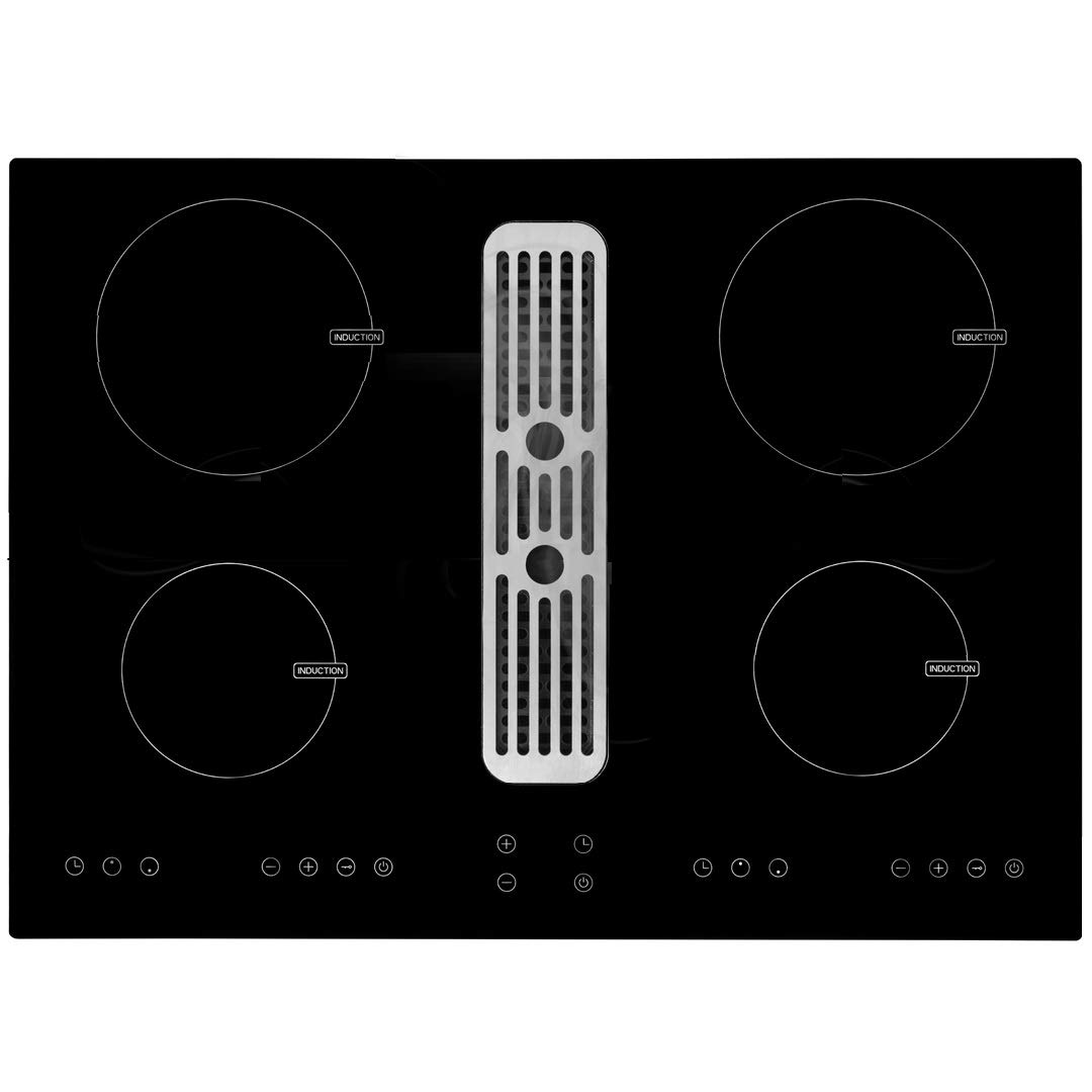 Cookology 70cm Induction Hob With Built In Downdraft Extractor Fan