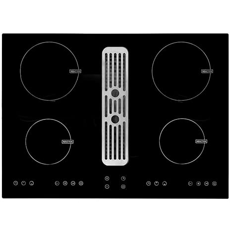 Cookology 70cm Induction Hob With Built In Downdraft Extractor Fan
