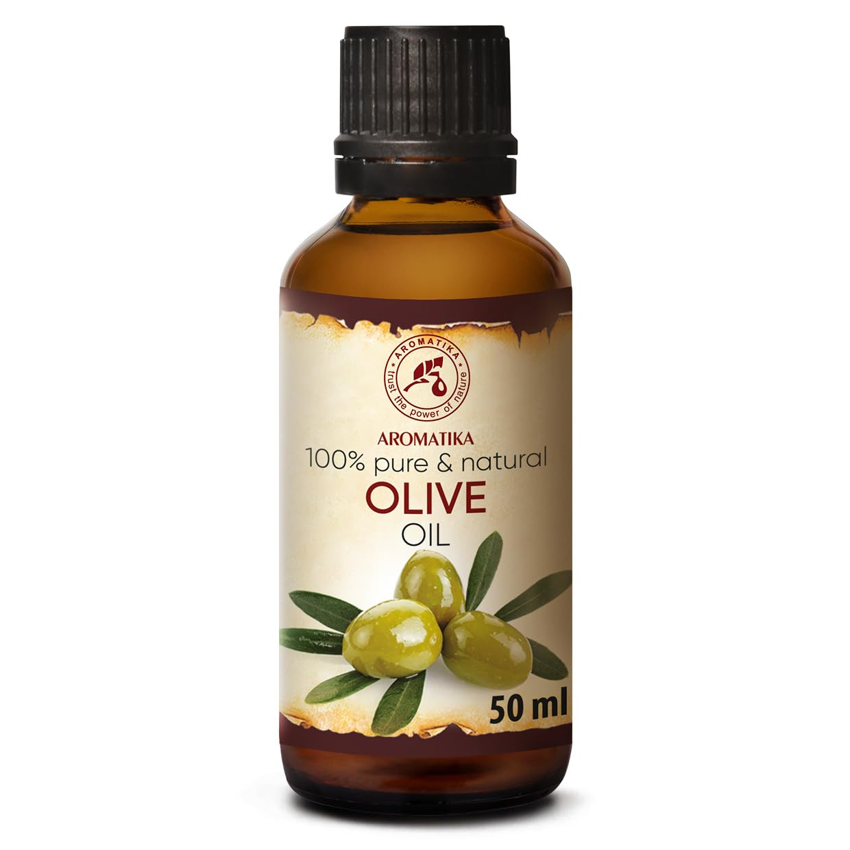 Olive Oil Extra Virgin 50ml - 100% Pure Unrefined - Best for Hair - Skin - Nails - Lips - Face - Body - Scalp - Great for Beauty - Massage Oil Base - Spa - Olive Oil Cold Pressed