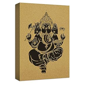Zen Style Yellow Pop up Black Painting Artwork...