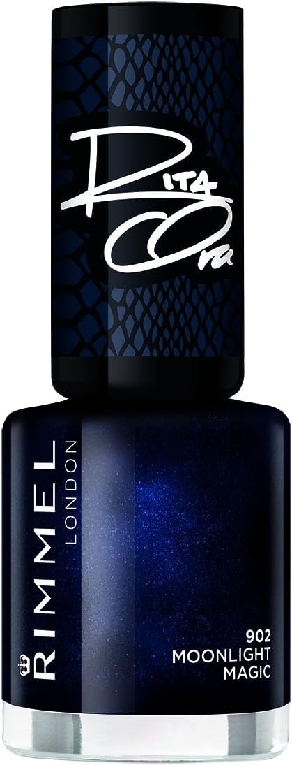 Rimmel London Rita Ora 60 Seconds Super Shine Nail Polish, 811 Hot Metal Love, Packaging May Vary, Shades of Black Moonlight Magic, 8 ml — image 1