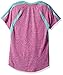 adidas Girls' Big Girls' Adi 3s Club Raglan T-Shirt, Shock Mint/Shock Purple, Large/14