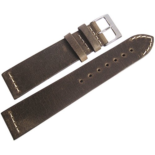 ColaReb Italy 20mm Venezia Mud Brown Leather Watch Strap