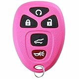 KeylessOption Keyless Entry Remote Control Car Key Fob Replacement 15913415 -Pink