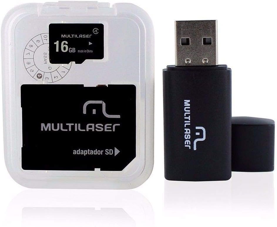 Kit 3 Em 1 Cartão Micro Sd 16Gb + Adaptador + Leitor Usb  (7898506478736)