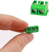 QitinDasen 80Pcs 2 Pin PCB Screw Terminal Block 5.08mm Pitch 300V 10A Green view 4