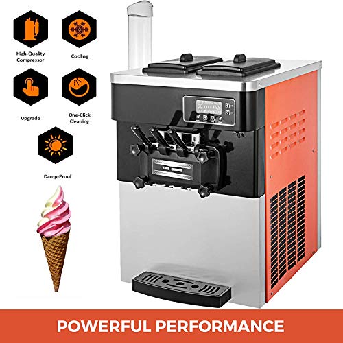 VEVOR 2200W Commercial Soft Ice Cream Machine 3 Flavors Perfect for