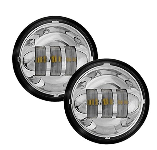 Eagle Lights 8700 7" Round Chrome Harley Daymaker LED Headlight with Matching Chrome Passing Lamps, Adapter Ring and Free T-Shirt