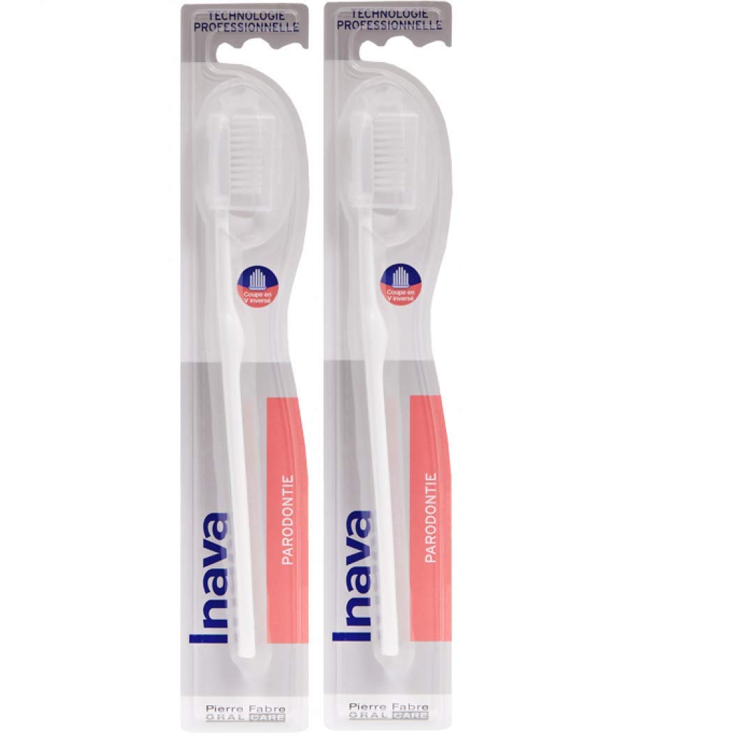INAVA Parodontie Toothbrush, Manual, Assorted, 2 Count