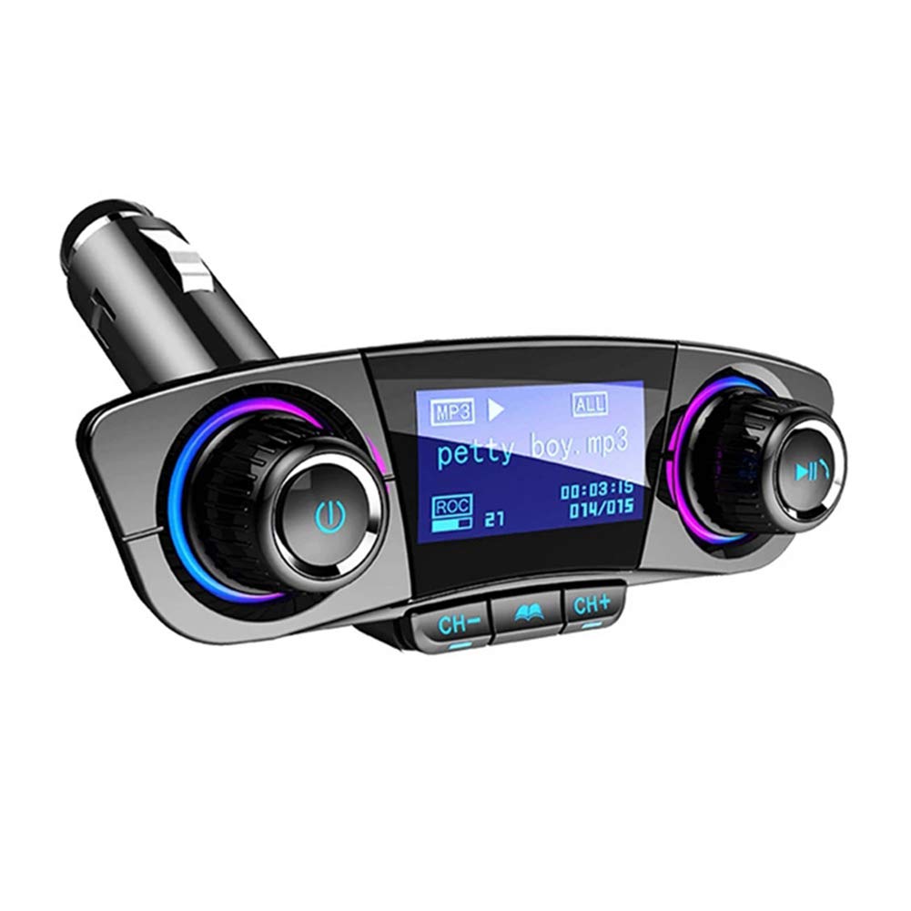 BT06 Wireless Car MP3 Player - LED Screen, Dual USB Charging, Handsfree Bluetooth Kit with 1.3 Inch Display