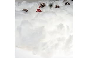 Rocinha Fake Snow Decoration 15 Ounce Artificial Snow for Christmas Village Display Fluffy Faux Snow for Table Christmas Tree White Christmas Decorations