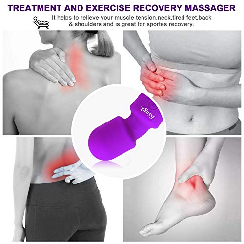 KingL Personal Magic Wand Massager Powerful Vibration Silent, Waterproof, Handheld, Cordless for Neck Shoulder Back Body Massage, Sports Recovery & Muscle Aches … …