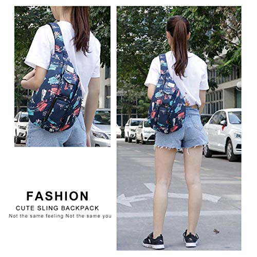 Kamo Sling Backpack - Rope Bag Crossbody Backpack Travel Multipurpose Daypacks for Men Women Lady Girl Teens - Thumbnail 6