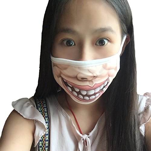 HOT SEAL Creative Funny Ugly 3d Printed Anti Dust Keep Warm Cotton Mouth Face Masks