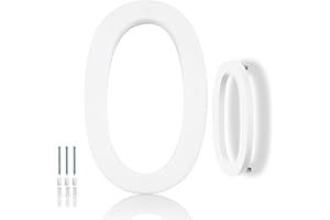 Hvatry House Numbers for Outside, White 6 inch Modern Floating Address Numbers for Front Door, Street, Apartment, Farmhouse, High Visibility Numbers Enhance Home's Exterior Charm(House Numbers 0)