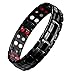 EBUTY Stainless Steel Magnetic Therpay Bracelet Men Double Row 4 Element All Black Pain Relief for Arthritis and Carpal Tunnel