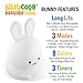 SillyCone Soft Silicone Rechargeable LED Children's Night Light with Remote and Extended Life 2,000 mAh Battery and USB Cable for Charging (Bunny)