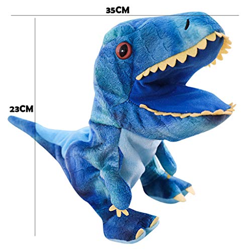 Dinosaur Plush Toys Stuffed Animal Hand Puppets with Open Movable Mouth Toy for Boys Girls Kids Toddlers Gift 23x35cm - Thumbnail 4