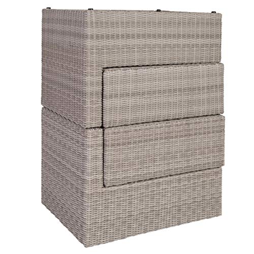 Greemotion 131847 Palma Rattan Lounge-Set, grau, BxHxT ca. 93x65x71 cm – Bild 8