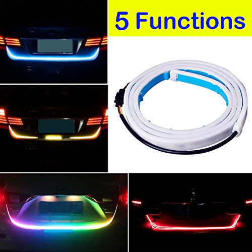 Botepon 48   Universal 5 Functions Car LED Tail Strip Light, Tailgate Rear Lights Bar Strip 12V for Running Light, Turn Signal Light, Brake Light, Reverse Light, Double Flash Light