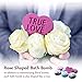 Anjou Bath Bombs Gift Set, Perfect for Bubble & lush Spa Bath, Handmade Birthday Gift idea For Her/Him, wife, girlfriend, men, women, 6 x Rose Shaped Bombs, 1 x Heart Shaped Bomb