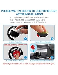 VOLPORT VHB - Pack de 8 almohadillas adhesivas de repuesto para soporte magnético de teléfono de coche y cinta adhesiva de doble cara de 1.5 in compatible con base Popsocket y agarre plegable