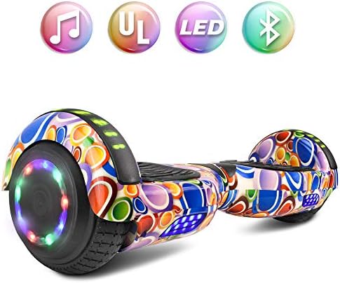 Otter Star Sunrise Series Electric Hoverboard with Built-in Speaker LED Side Lights Self Balancing Scooter Hover Board UL2272 Certified (-Circle)