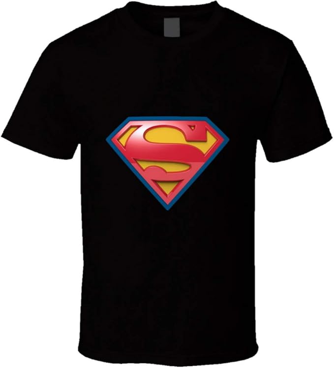 Superman Tshirt Black Amazon.co.uk Clothing