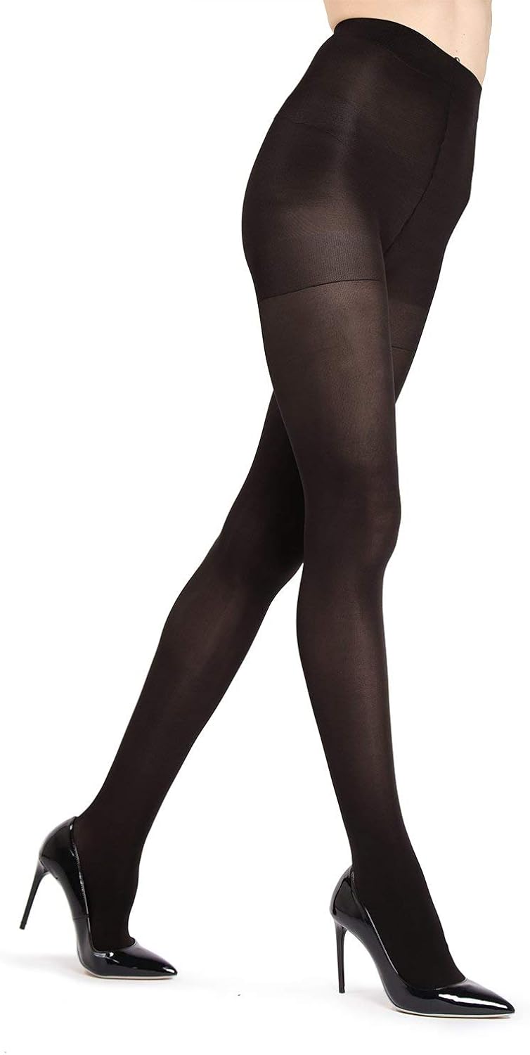 MeMoi Gloss Opaque Tights at Amazon Women’s Clothing store