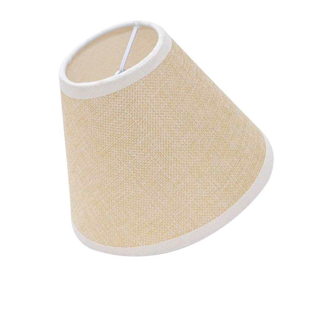 Lurrose Cloth Lamp Shade Khaki Fabric Lampshade Replacement Table Light Cover for Ceiling Table and Floor Lamps