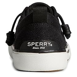 Sperry Women's Pier Wave Sneaker, Black, 8.5 Wide