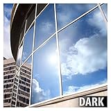 BDF EXS15 Exterior Window Film Privacy and Sun Control Silver 15, Dark - 36in X 7ft