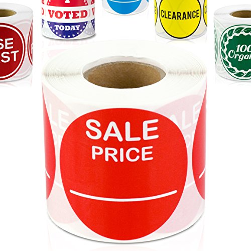 Sale Price 2 Inch Round Sticker Label Retail Store Tag Red 300 Labels