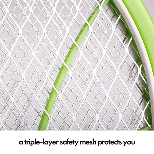 Nikand Electric Gnat Fly Insect Killer Swatter Bug Zapper Racket - Light Mosquito Trap Indoor & Outdoor Tennis Racquet Bug Zappers - Kill Fruit Flies Electronic Swatters Fly Control Best for Camping