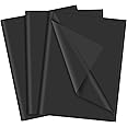 NEBURORA Black Tissue Paper for Gift Bags 60 Sheets Wrapping Tissue Paper Bulk 14 X 20 Inch Matte Black Wrapping Paper for Gi