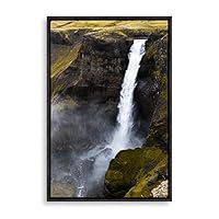 Framed Canvas Wall Art Waterfall Canvas Prints Home Artwork Decoration for Living Room,Bedroom - 16x24 inches