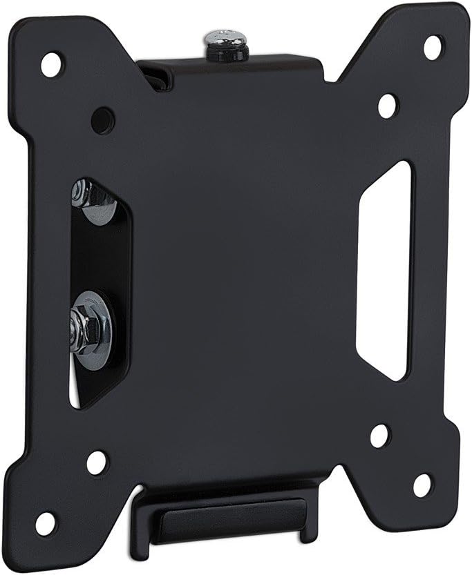 Mount Plus 203T Tilt TV Monitor Wall Mount | Low Profile Design | Quick Release Function | RV TV Mount | 75 100 VESA Compatible | Fits 13 15 17 19 20 21.5 24 25 27 Inch Screens | 44lb Capacity