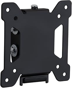 Mount Plus 203T Tilt TV Monitor Wall Mount | Low Profile Design | Quick Release Function | RV TV Mount | 75 100 VESA Compatible | Fits 13 15 17 19 20 21.5 24 25 27 Inch Screens | 44lb Capacity