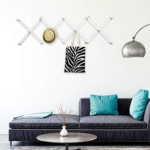 WEBI Accordian Wall Hanger,Expandable Wooden Coat Rack,Hat Rack for