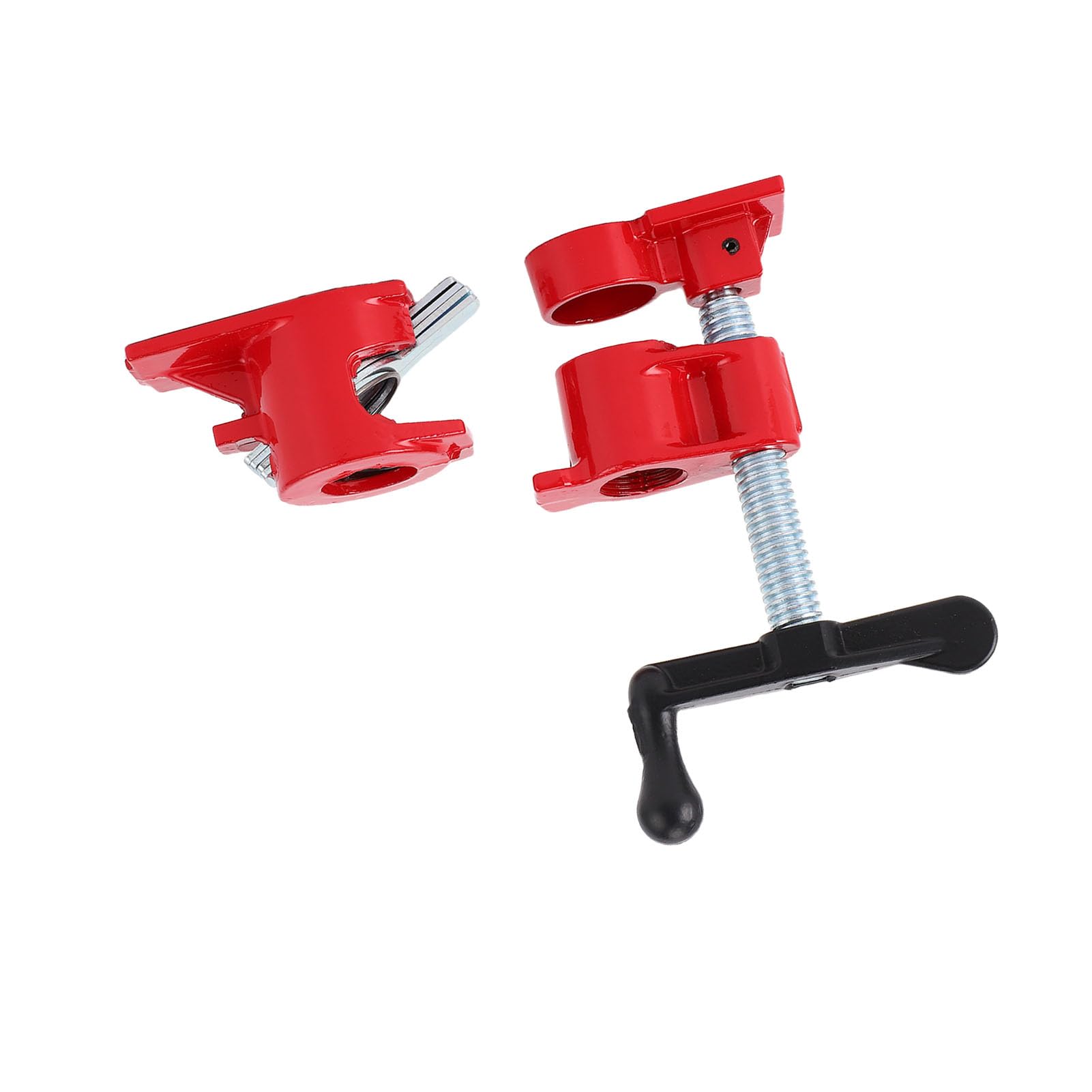 Pipe Screw Clamps, 3/4 Inch Woodworking Clamp Set, Metal Body Joint Clamps for DIY Hand Tool Kit, 4 Piece
