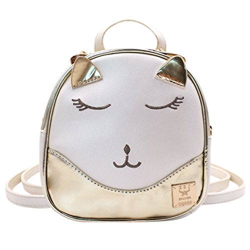 Eilova Mini Holographic Animal Cat Face School Backpack PU Book Bag Satchel for Women Girl Boy Kid - Thumbnail 7