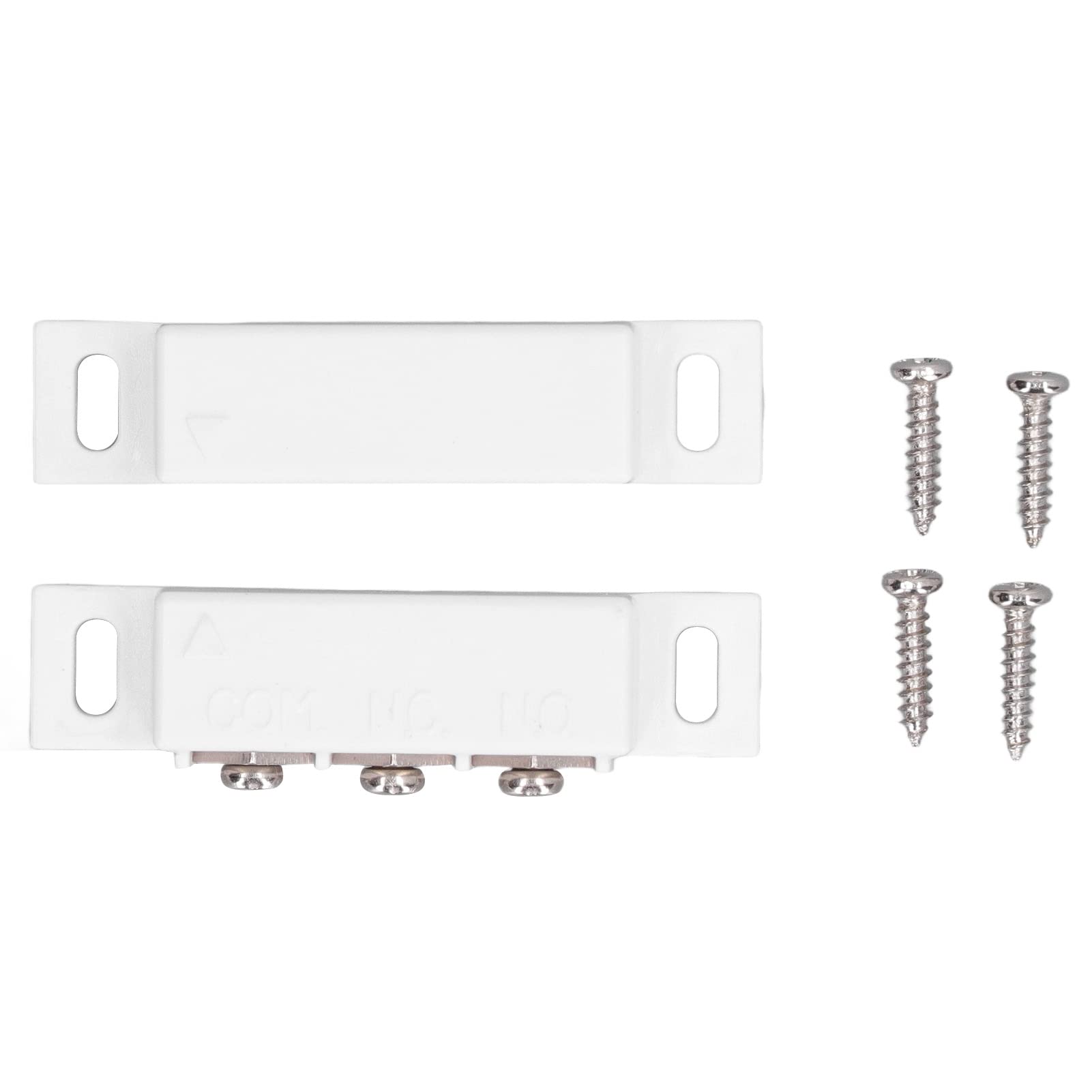 Magnetic Reed Switch, 2Sets NC Surface-Mounted Magnetic Contact Switch,Home Security Wired Rolling Door Contact Magnetic Reed Switch for Access Control Replace Alarm System