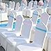 JAXPETY Set of 100PCS White Color Polyester Spandex Banquet Wedding Party Chair Covers,Flat